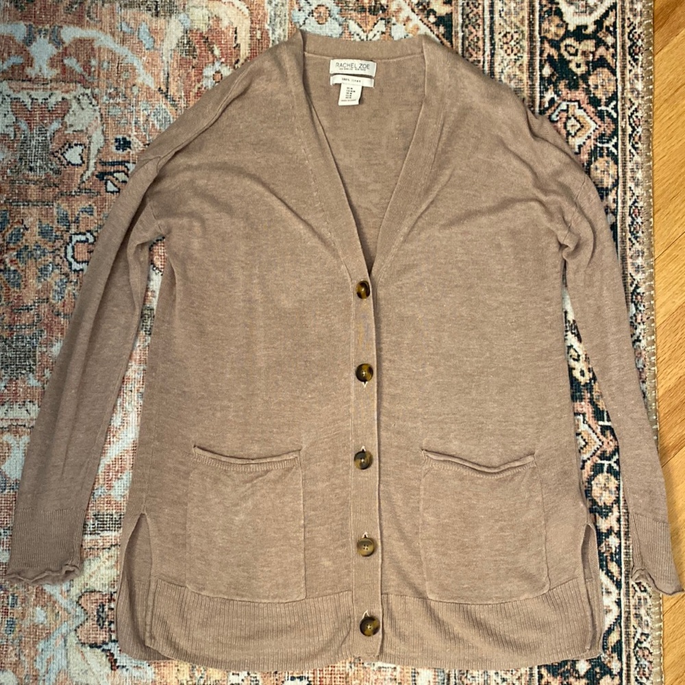 Rachel Zoe Tan Cardigan Sweater